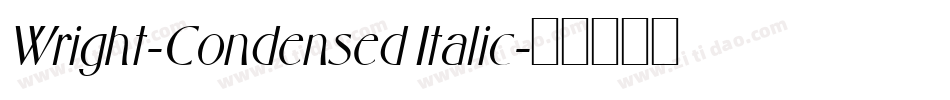 Wright-Condensed Italic字体转换